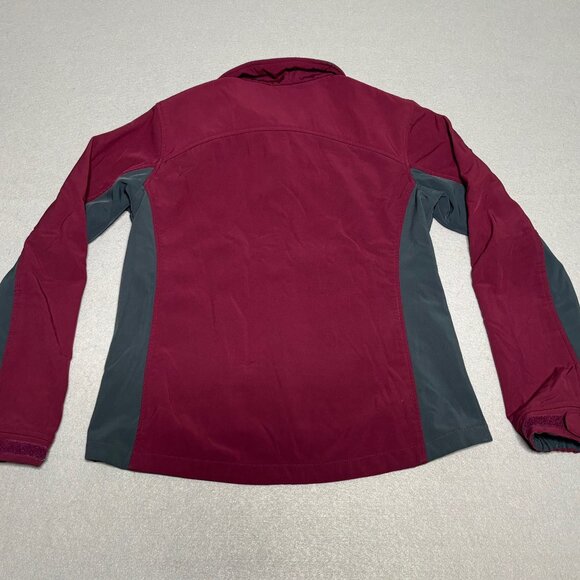 Black Diamond Double Jacket Women Maroon Medium Soft Shell Full Zip Fleece Lined - Picture 8 of 9